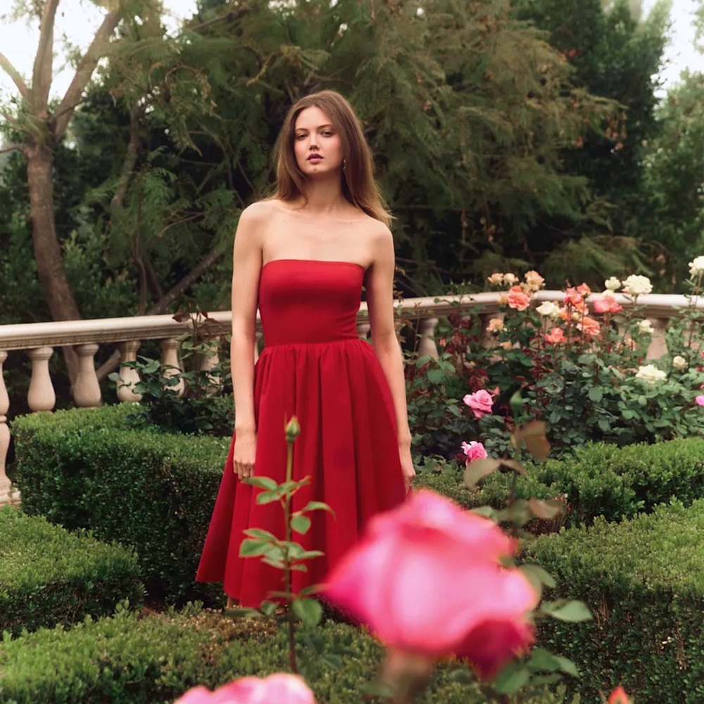 Reformation Strapless Buttercup Dress